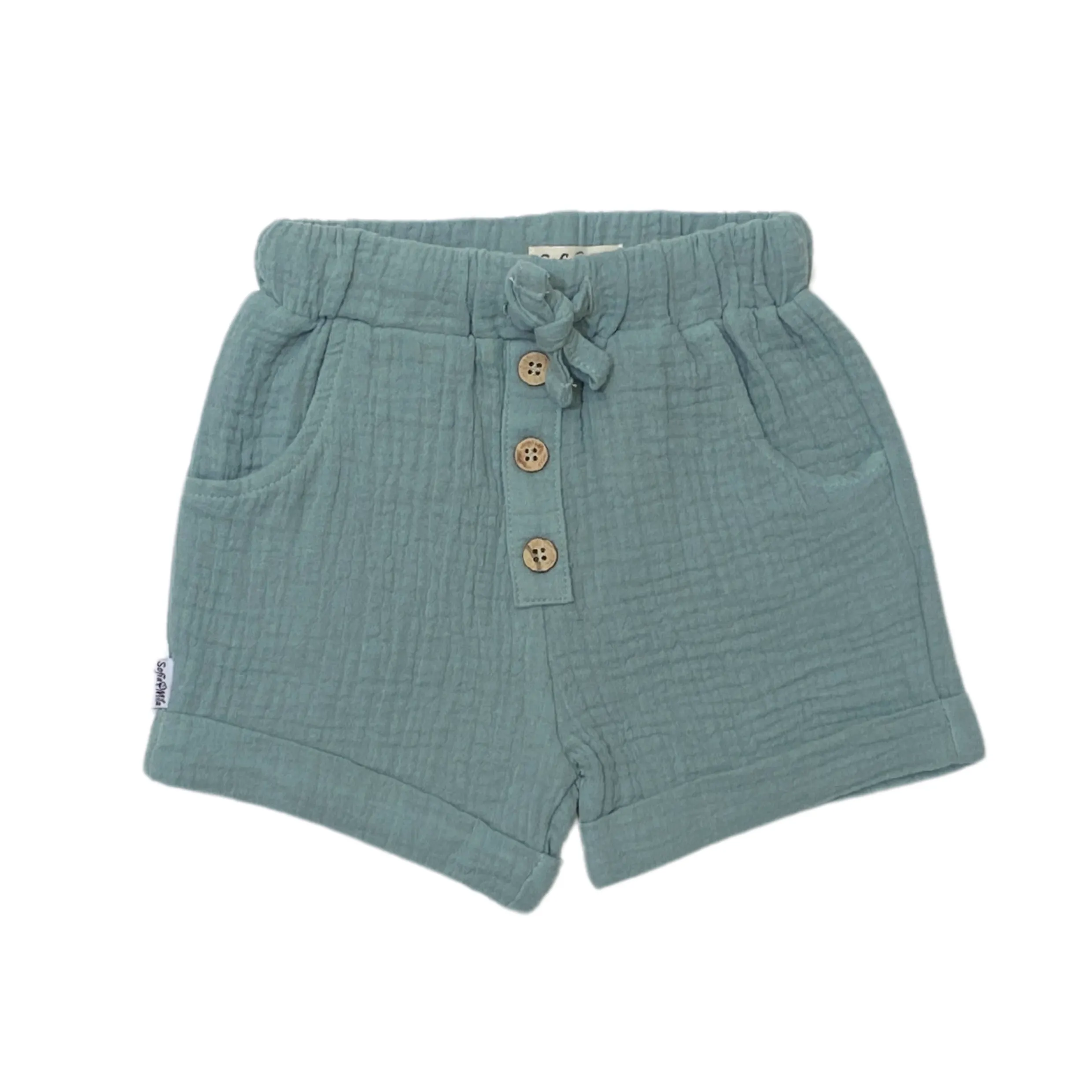 100% Bio-Baumwolle Musselin Shorts
