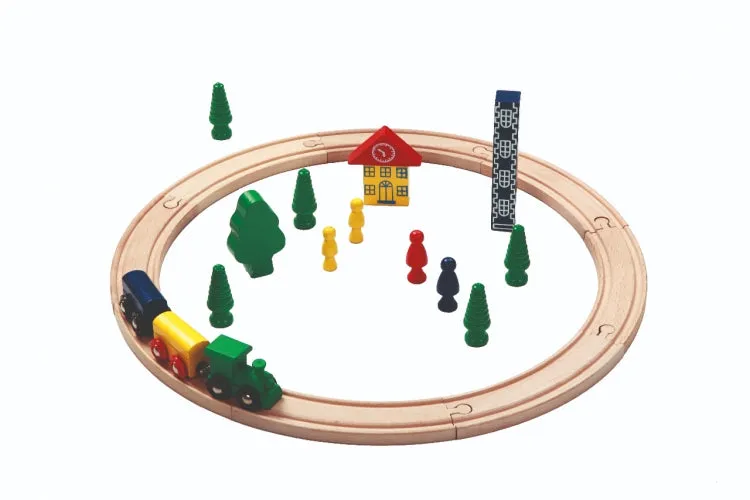 23-teiliges Holz-Zugset
