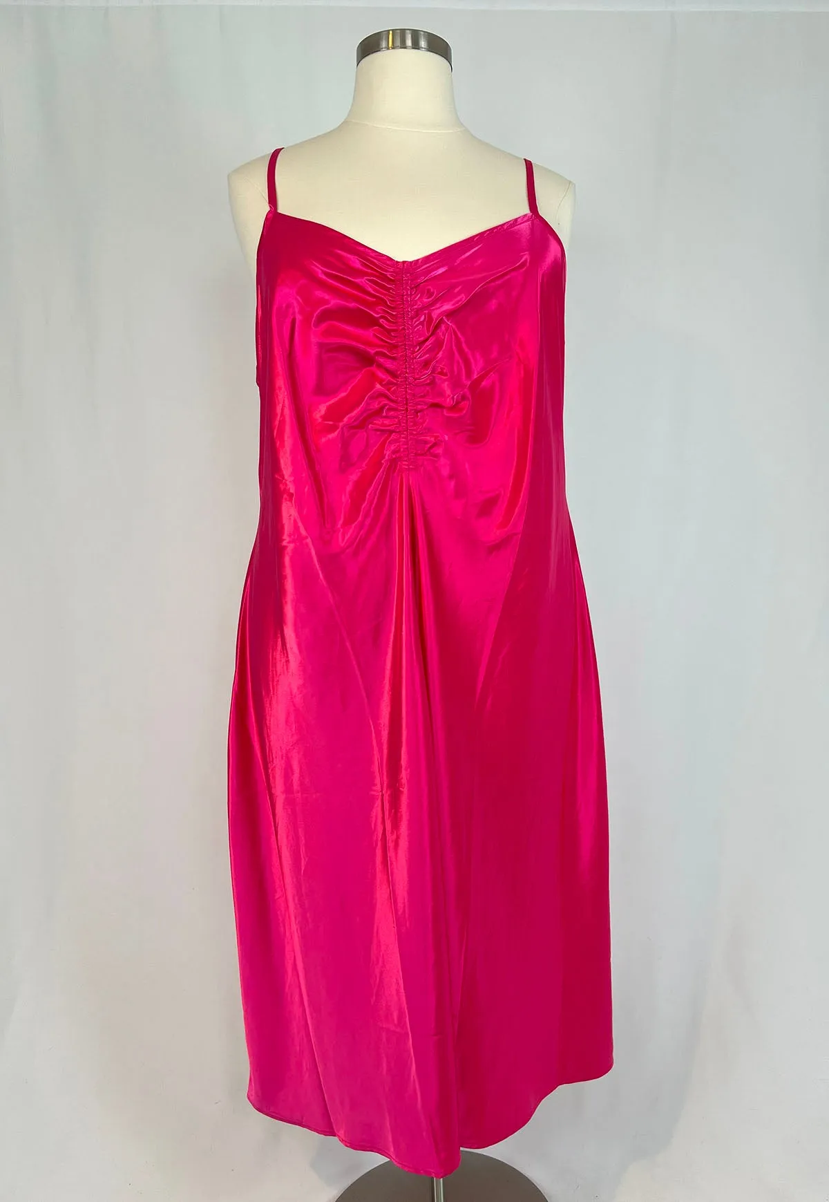 Ein neuer Tag Größe 22W Knallrosa Trägerkleid NWT