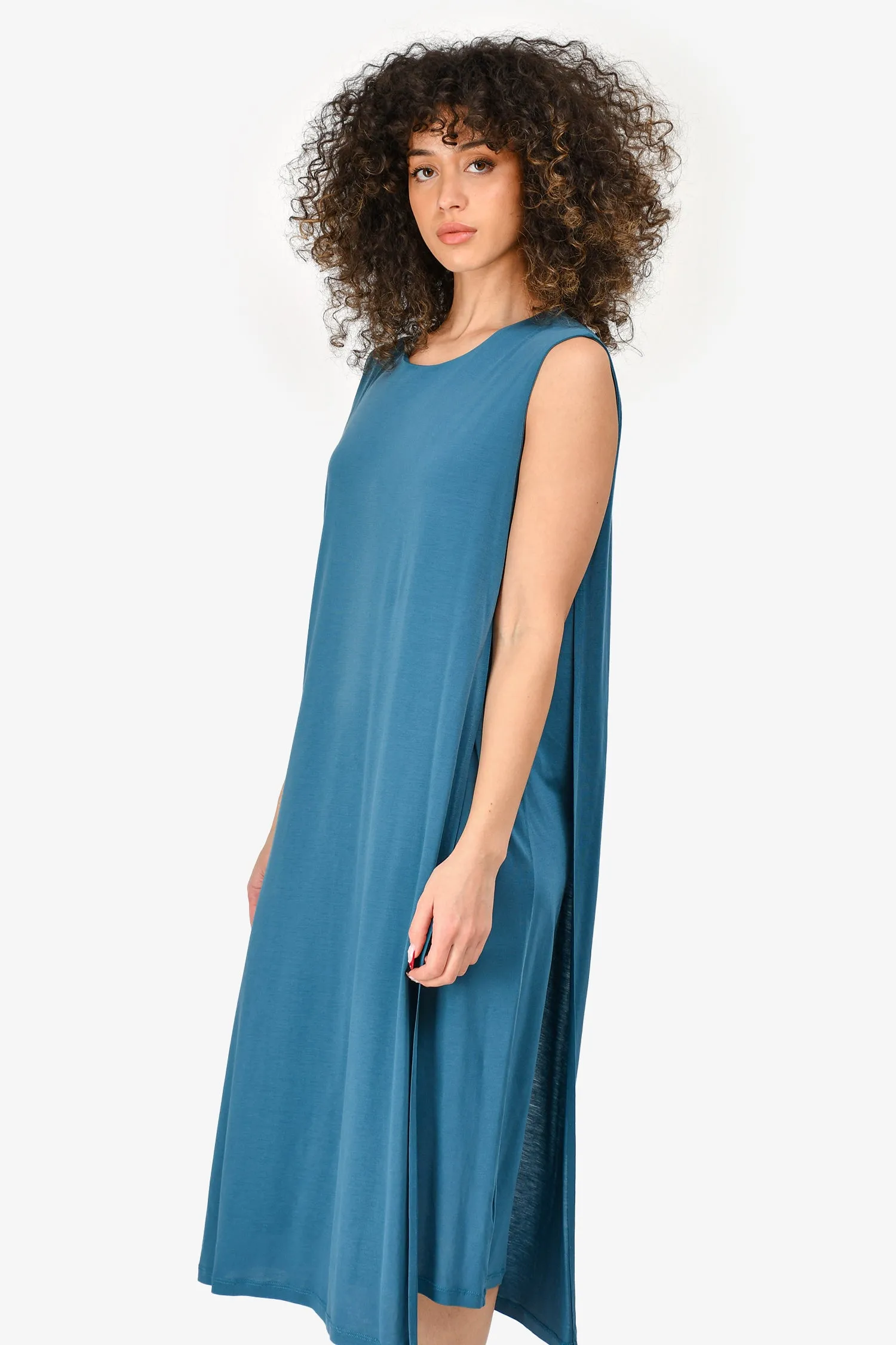 Acne Studio Blau S/L Midi-Kleid Größe M