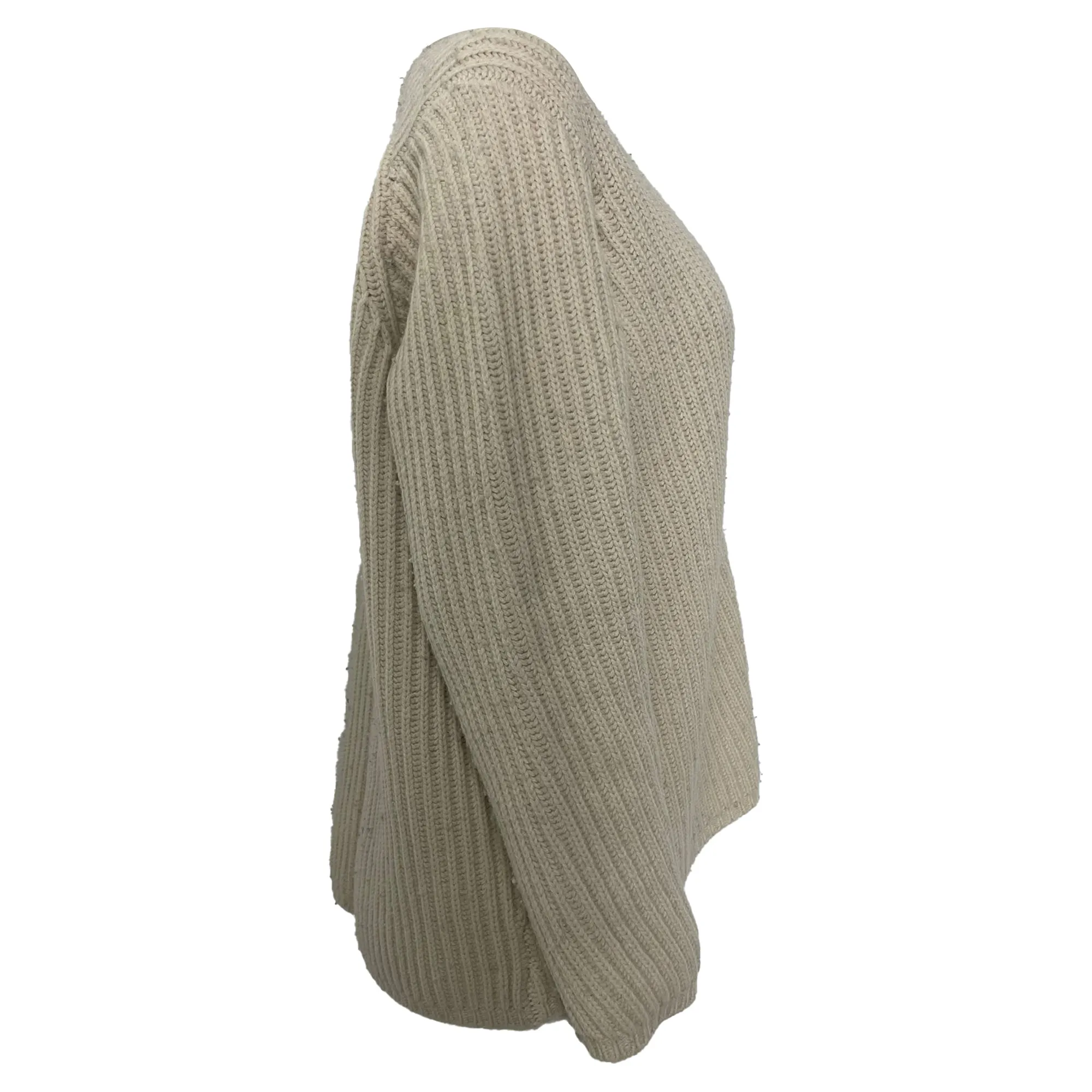Acne Studios Häkelgestrickter Pullover in beiger Wolle