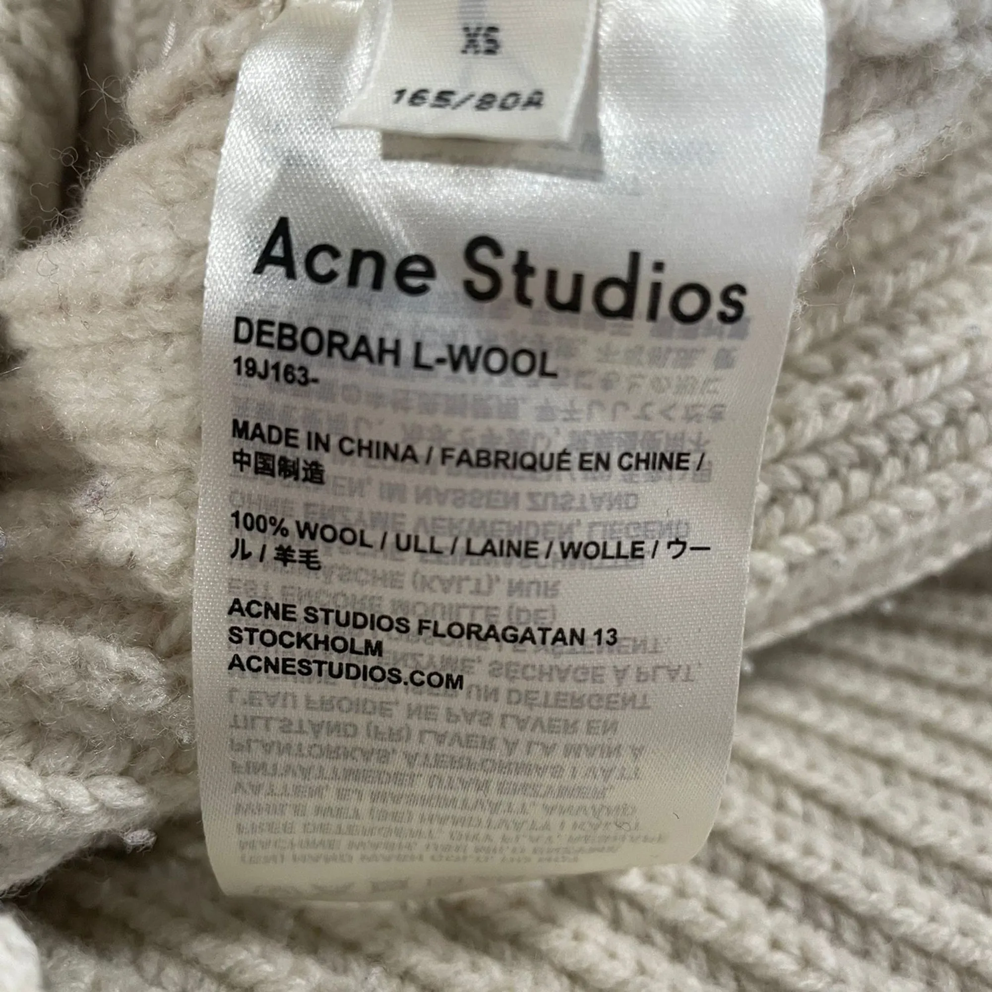 Acne Studios Häkelgestrickter Pullover in beiger Wolle