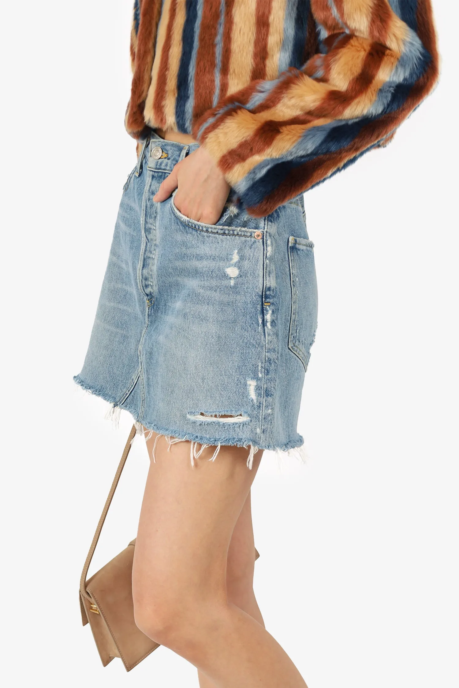 Agolde Blaue Denim Vintage Mini-Rock Größe 28