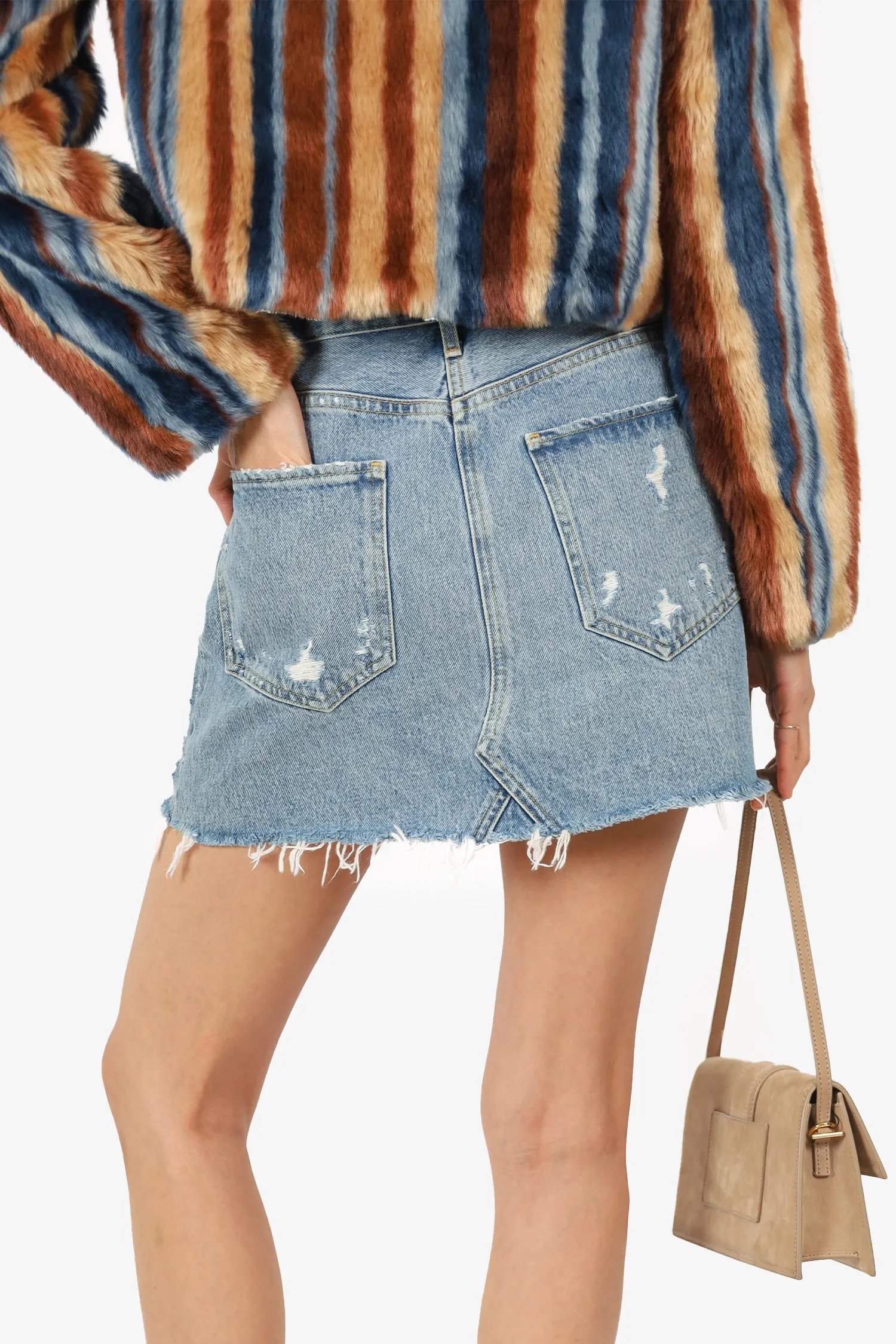 Agolde Blaue Denim Vintage Mini-Rock Größe 28