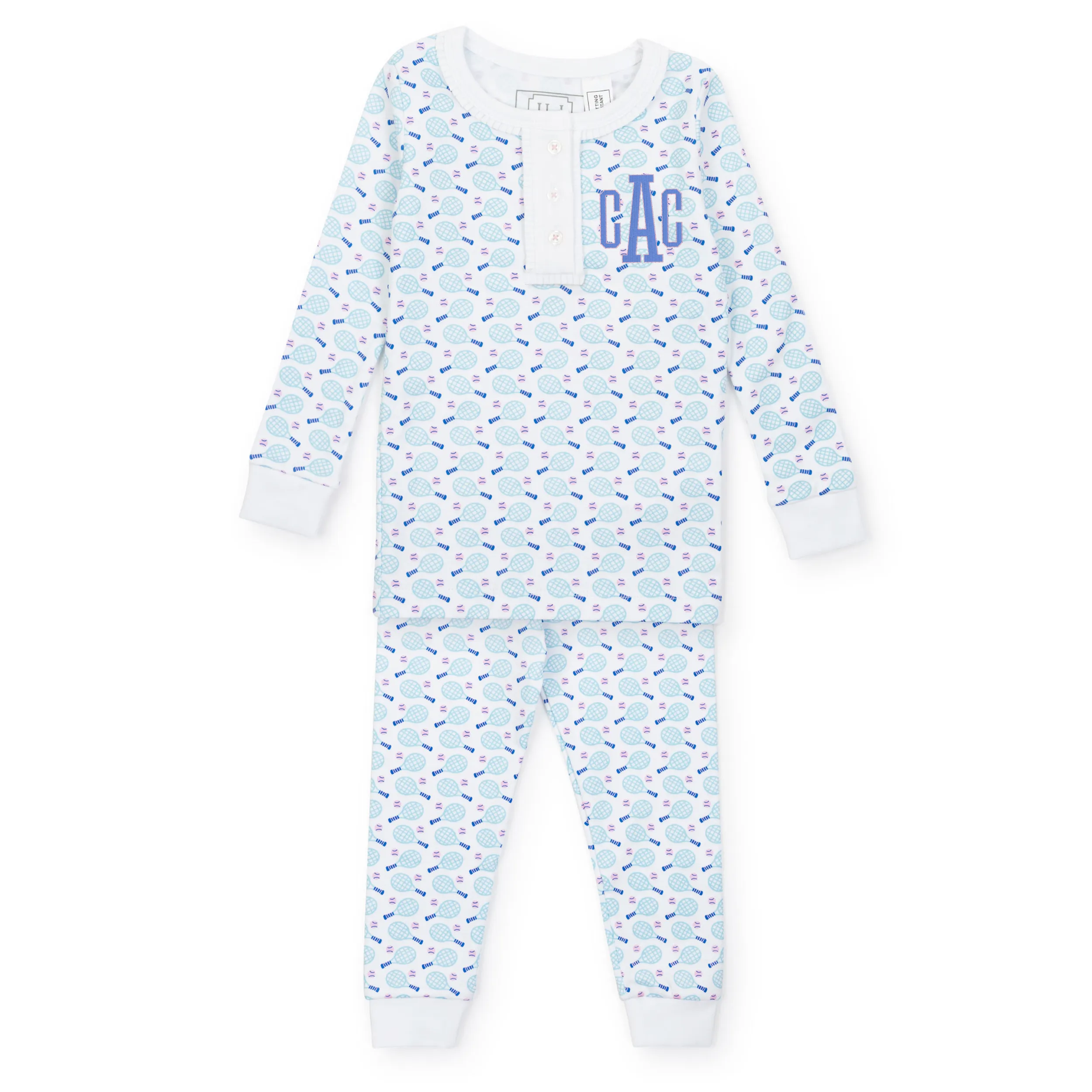 Alden Mädchen Pima-Baumwolle Pyjama-Hosen-Set - Tennis Match Pink