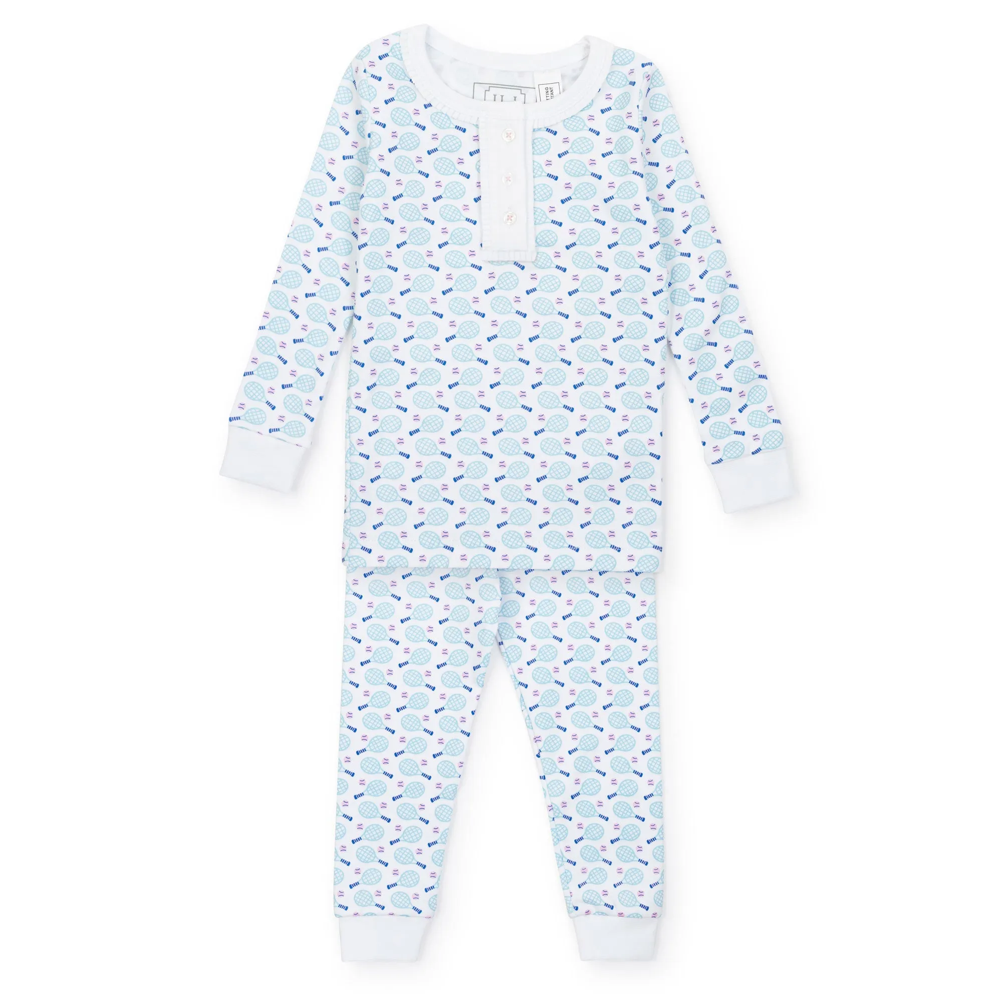 Alden Mädchen Pima-Baumwolle Pyjama-Hosen-Set - Tennis Match Pink