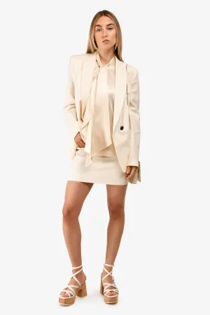 Alessandra Rich Cream Wool Mini Skirt Size 38
