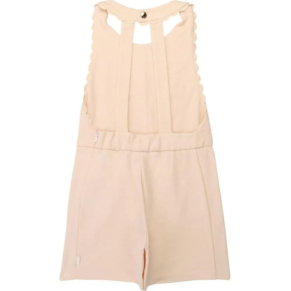 Aprikosenfarbener Jersey-Overall