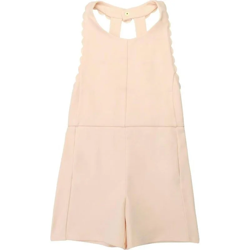 Aprikosenfarbener Jersey-Overall
