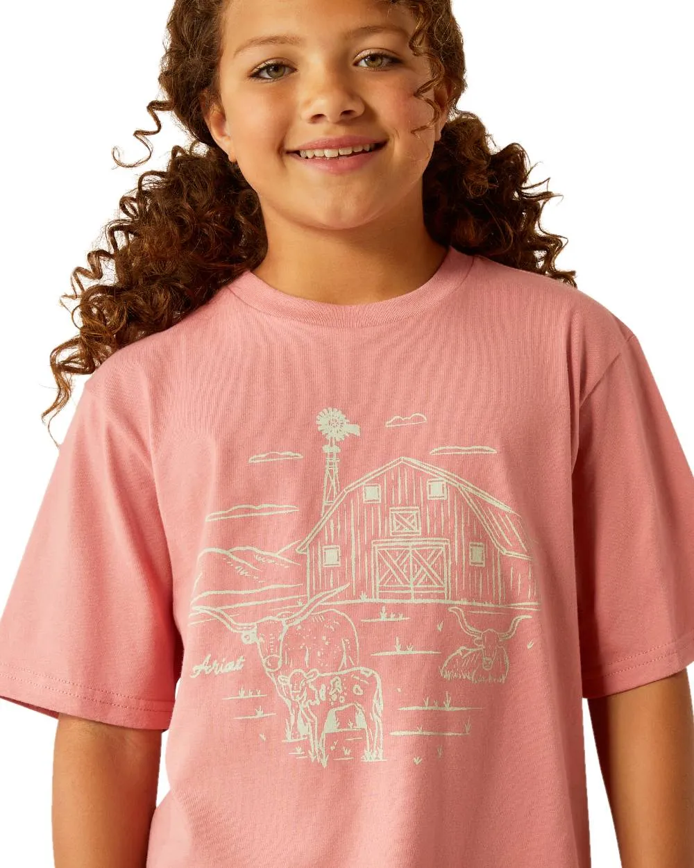 Ariat Kinder Bauernhof Motiv Kurzarm T-Shirt Ariat Kleidung