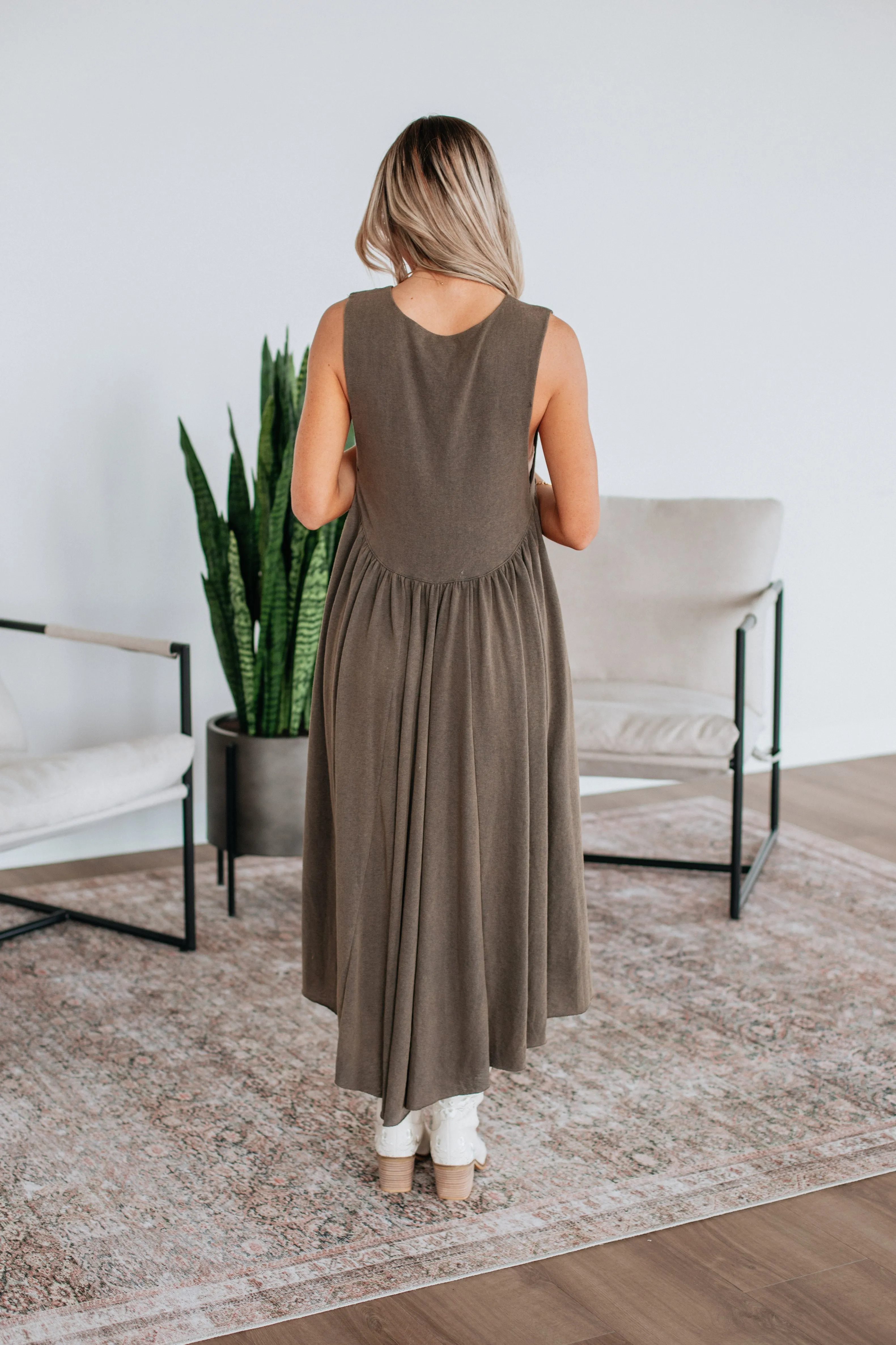 Ariella Midi-Kleid - Aschgrau