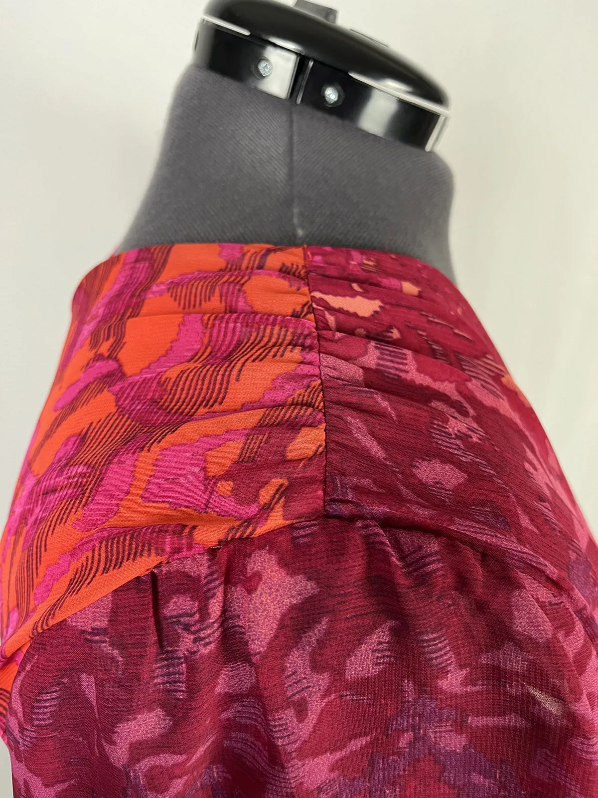 Ashro Größe 20 Rosa & Orange abstraktes Blumenkleid