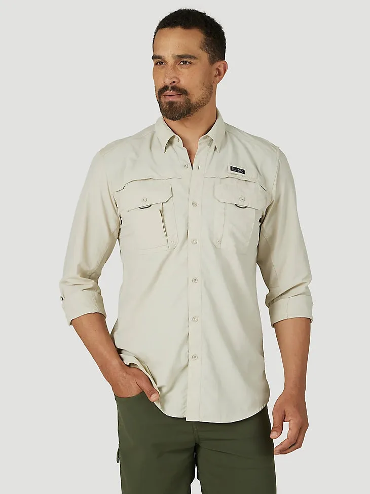 ATG By Wrangler™ Herren Angler Langarmhemd in Pelican Wrangler Kleidung