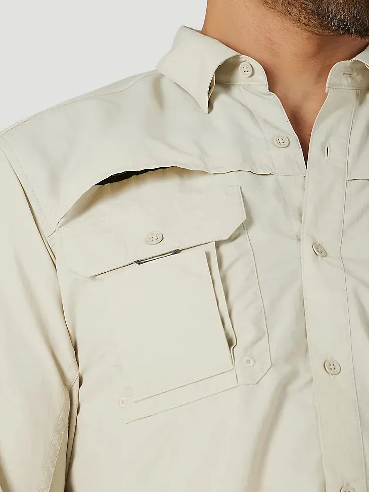 ATG By Wrangler™ Herren Angler Langarmhemd in Pelican Wrangler Kleidung
