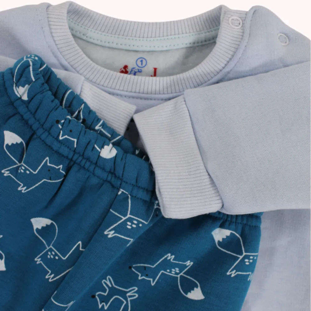 Super Foxy Langarm-Fleece-Schlafanzug