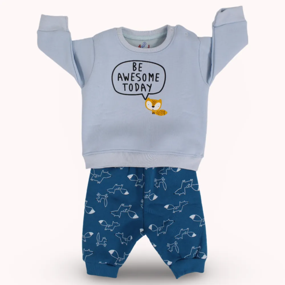 Super Foxy Langarm-Fleece-Schlafanzug