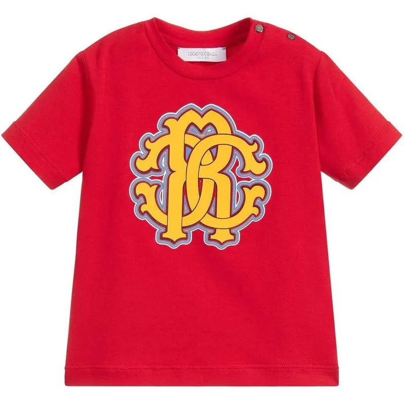 Baby Boy Rotes Trikot Logo T-Shirt