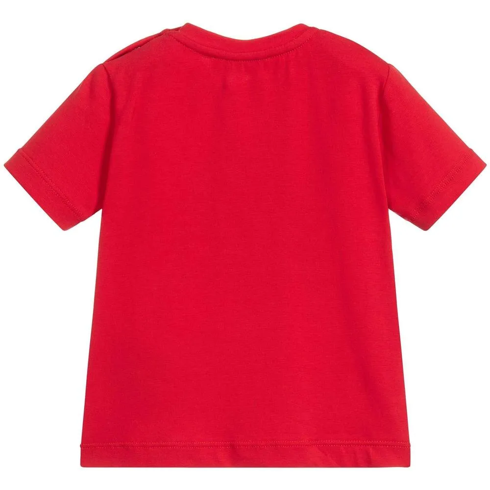 Baby Boy Rotes Trikot Logo T-Shirt