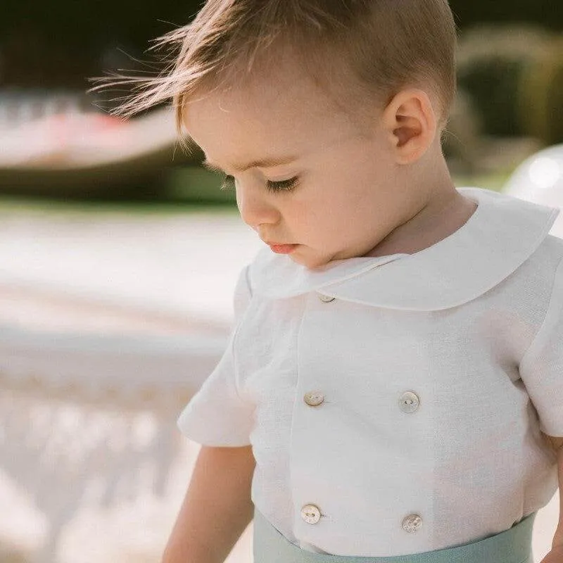 Beige Shorts & Shirt Set für Babyjungen