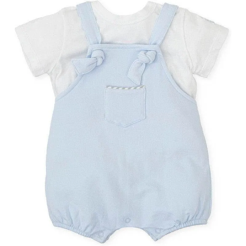 Blaue Latzhosen-Set für Babyjungen