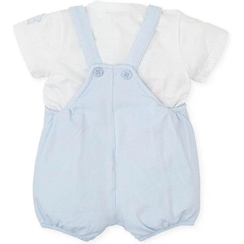 Blaue Latzhosen-Set für Babyjungen