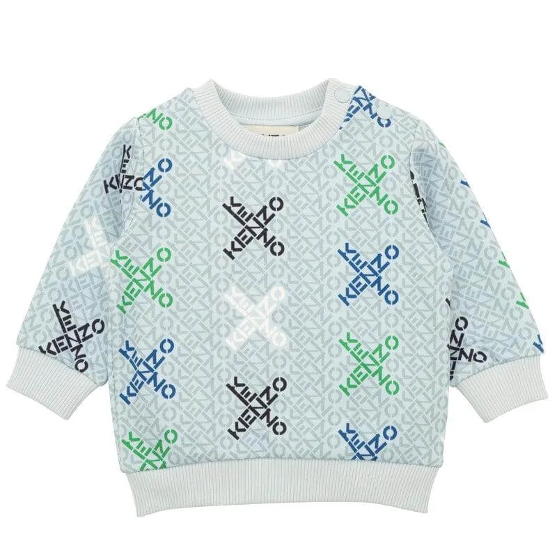 Baby Boys Blau Logo Sweatshirt