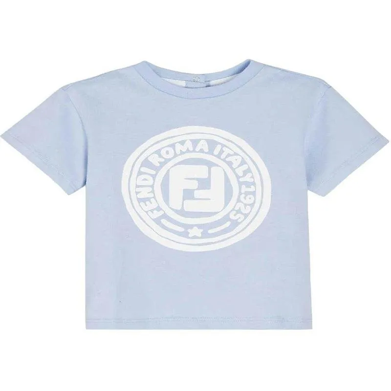 Baby Boys Blaues Logo T-Shirt
