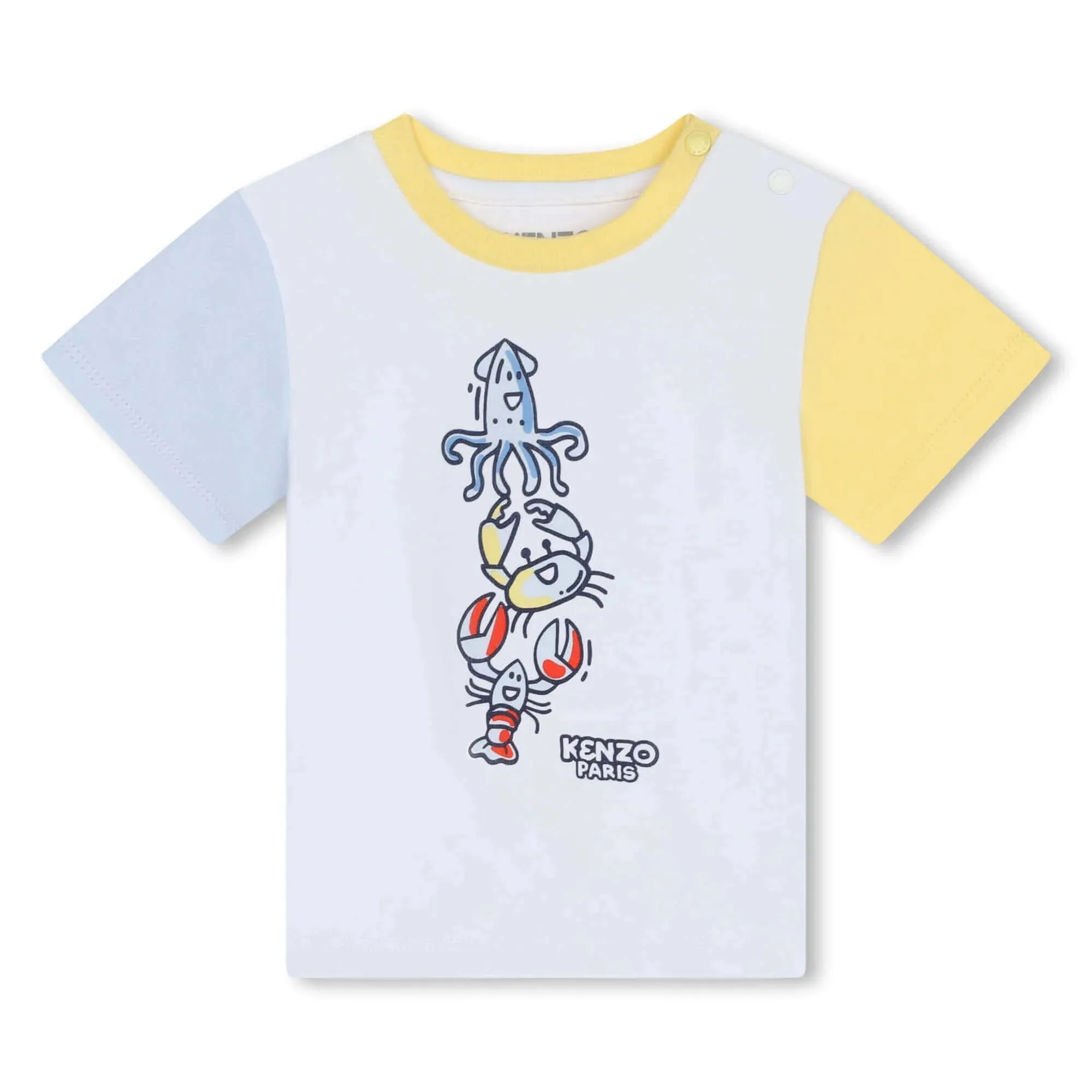 Baby Boys Blaues Meerestier-Kurzarm-Shorts & Hut-Set