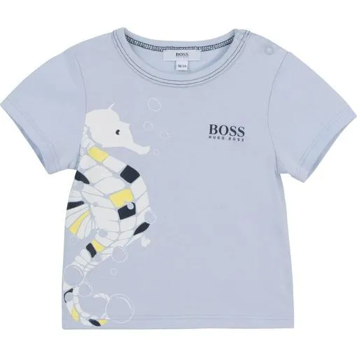 Baby Boys Blaues Seepferdchen T-Shirt