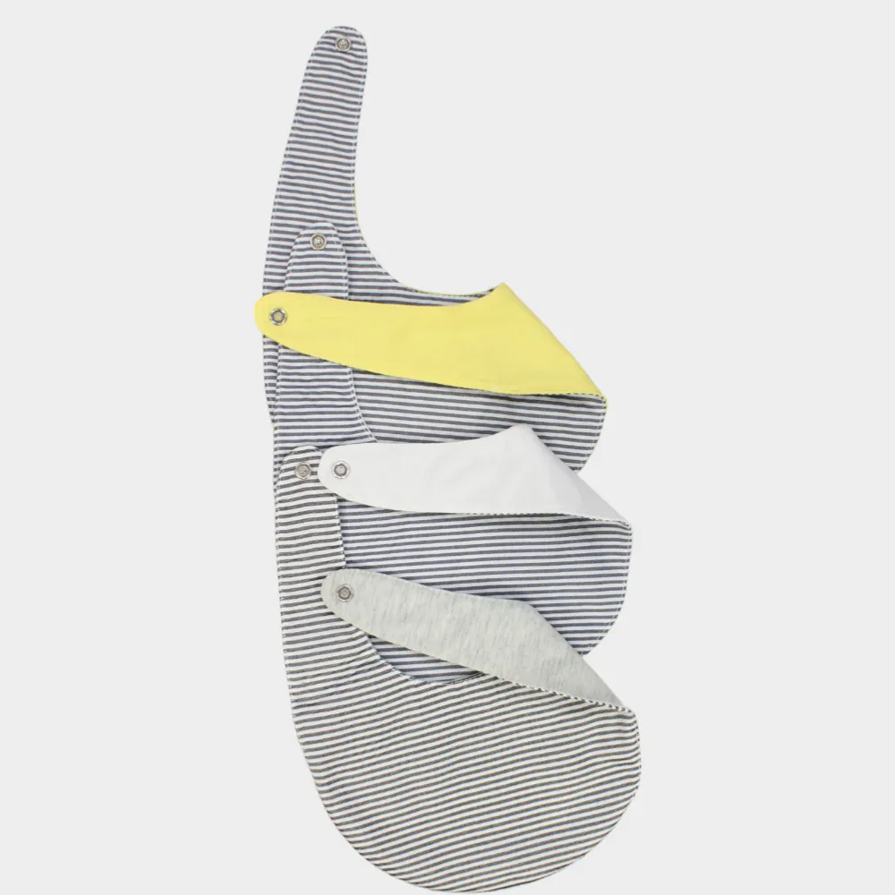 BABY Jungen Baumwoll-Lätzchen-Set – Bär & Wolke (3er Pack)