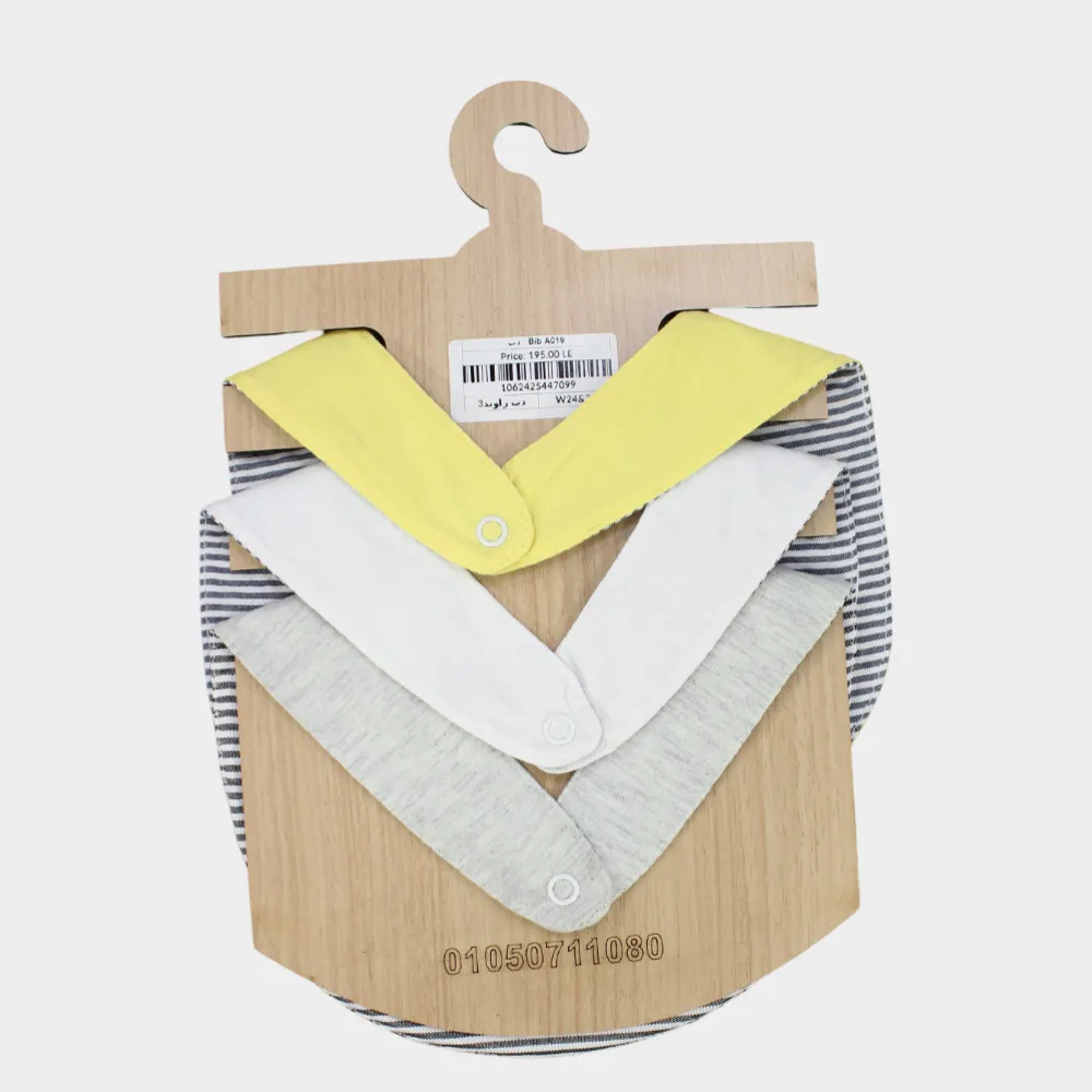 BABY Jungen Baumwoll-Lätzchen-Set – Bär & Wolke (3er Pack)