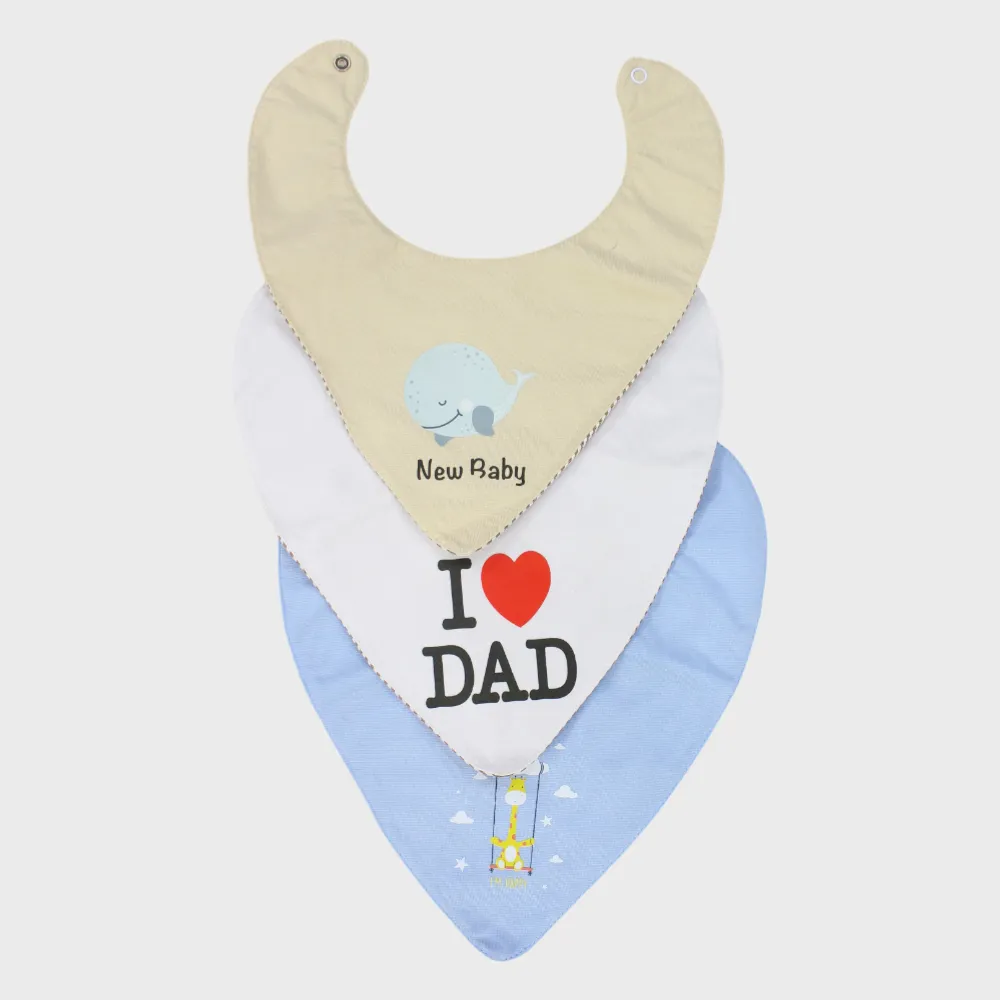 BABY Jungen Baumwoll-Lätzchen Set – 
