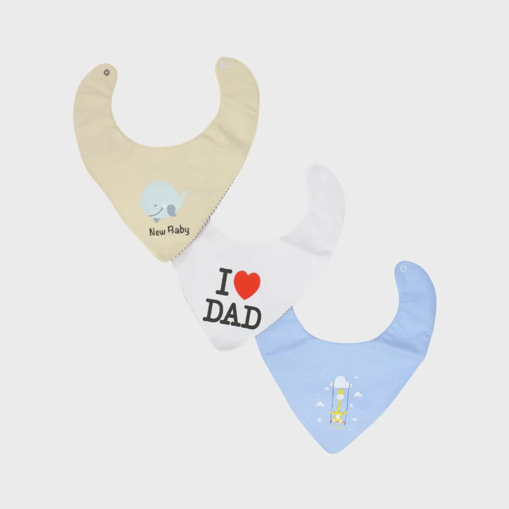 BABY Jungen Baumwoll-Lätzchen Set – 