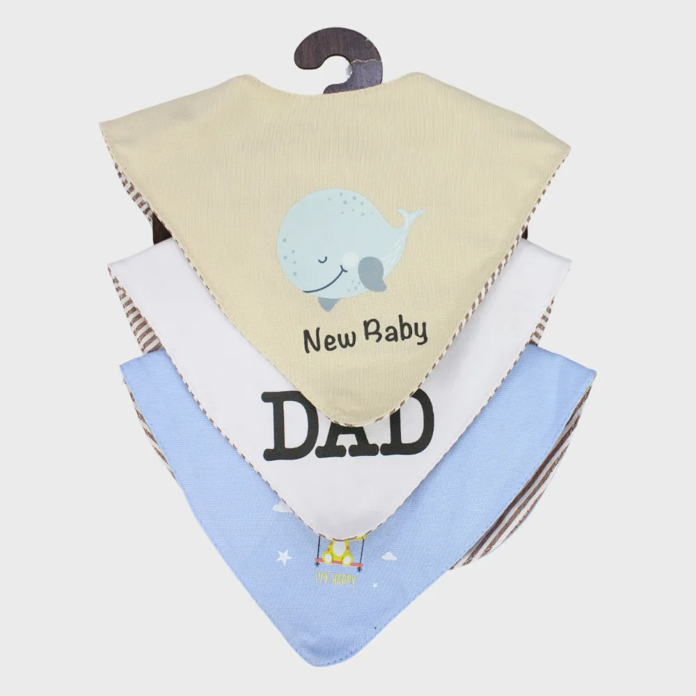BABY Jungen Baumwoll-Lätzchen Set – 