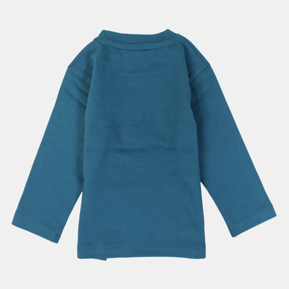 Baby Boys' Baumwoll Langarm T-Shirt – Petrol