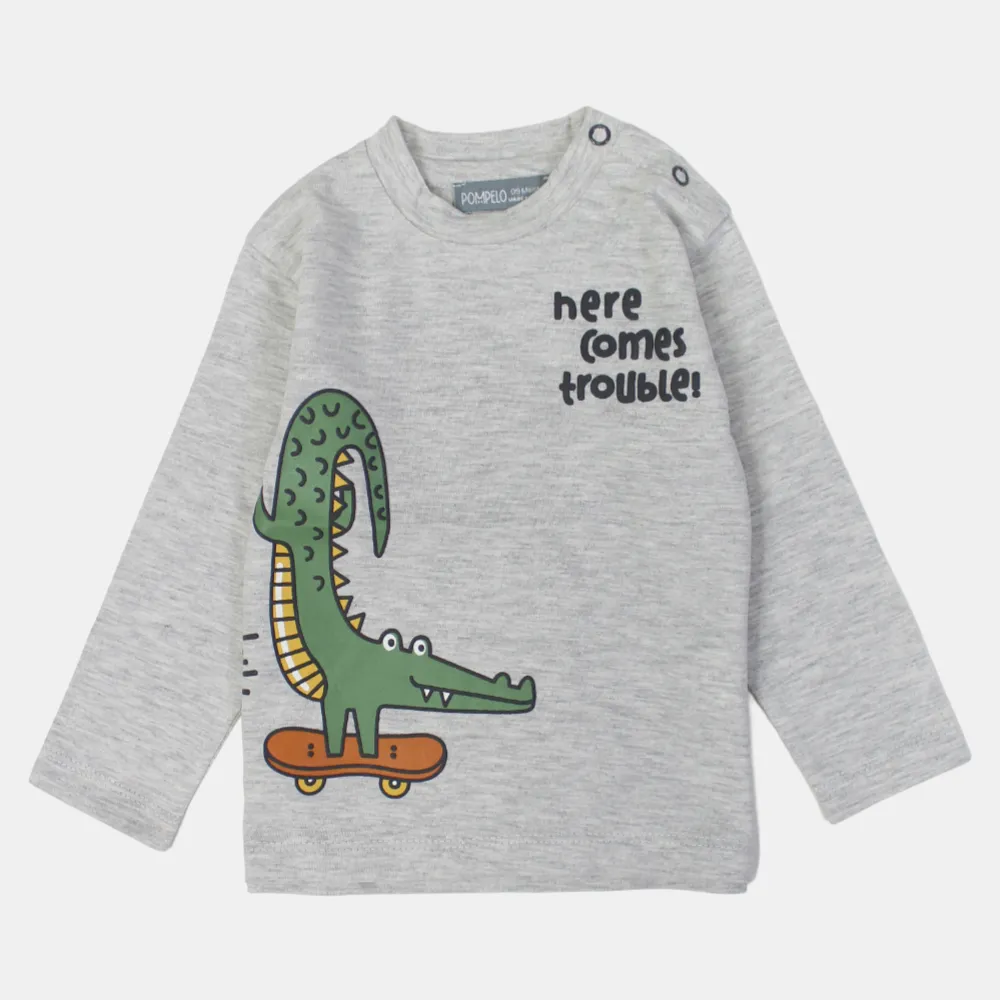 Baumwoll-Langarm-T-Shirt für Jungen