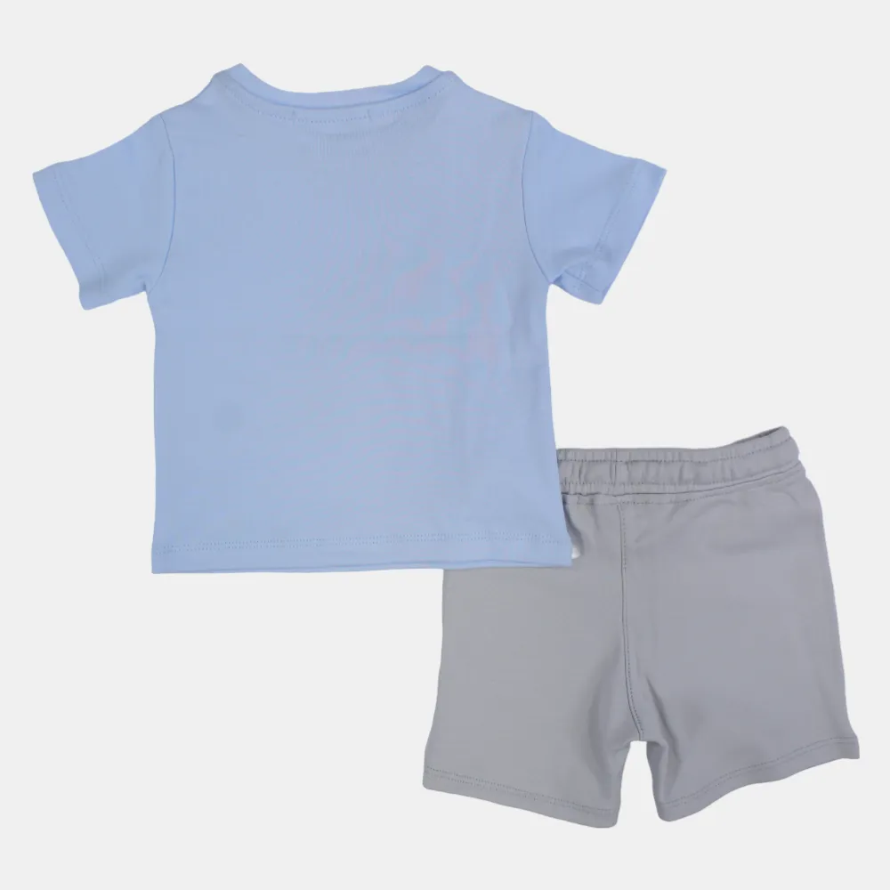 Baby-Jungen Baumwoll-Schlafanzug-Set – Babyblau 