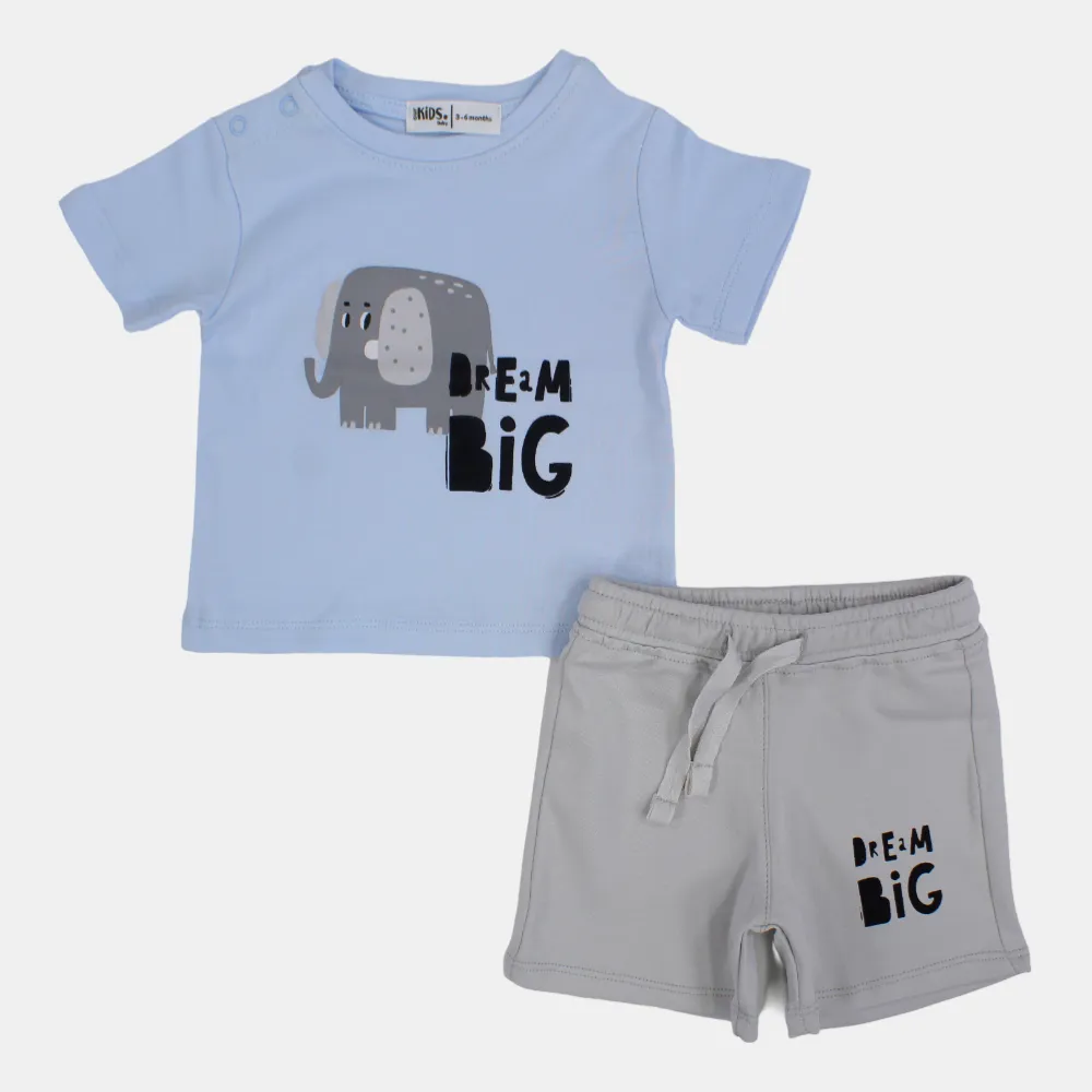 Baby-Jungen Baumwoll-Schlafanzug-Set – Babyblau 
