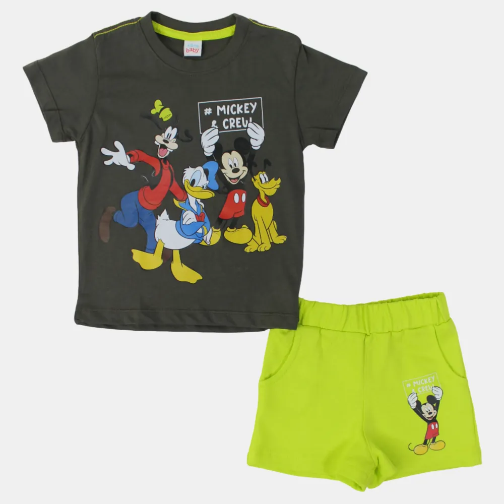 Baby Boys Baumwoll-Pyjama-Set – Mickey Mouse Crew