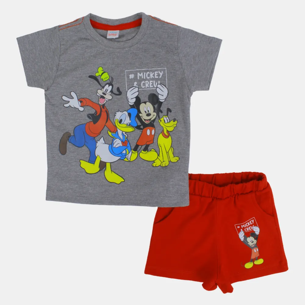 Baby Boys Baumwoll-Pyjama-Set – Mickey Mouse Crew