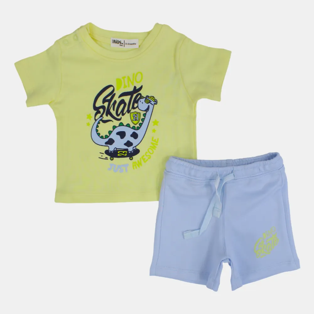 Baby Boys Baumwoll-Pyjama-Set – Gelbes 