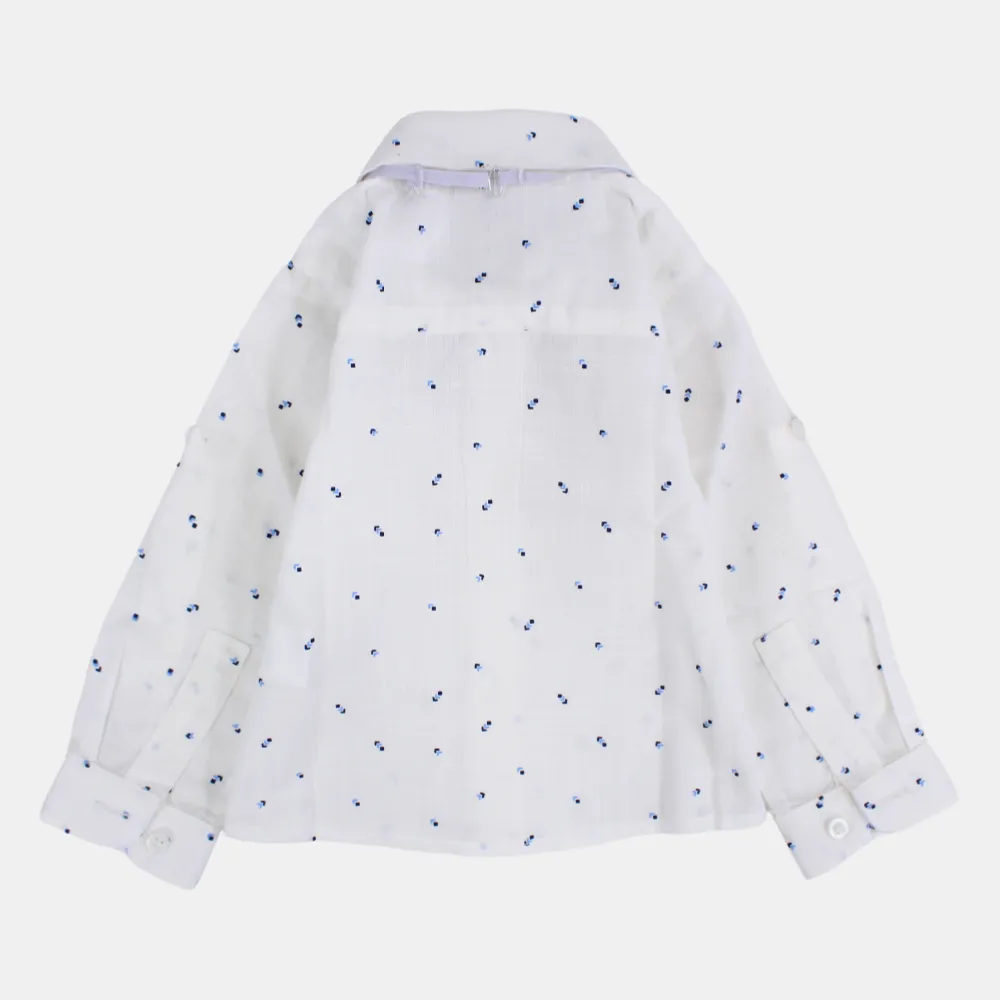 Baumwollhemd für Jungen – Off-White