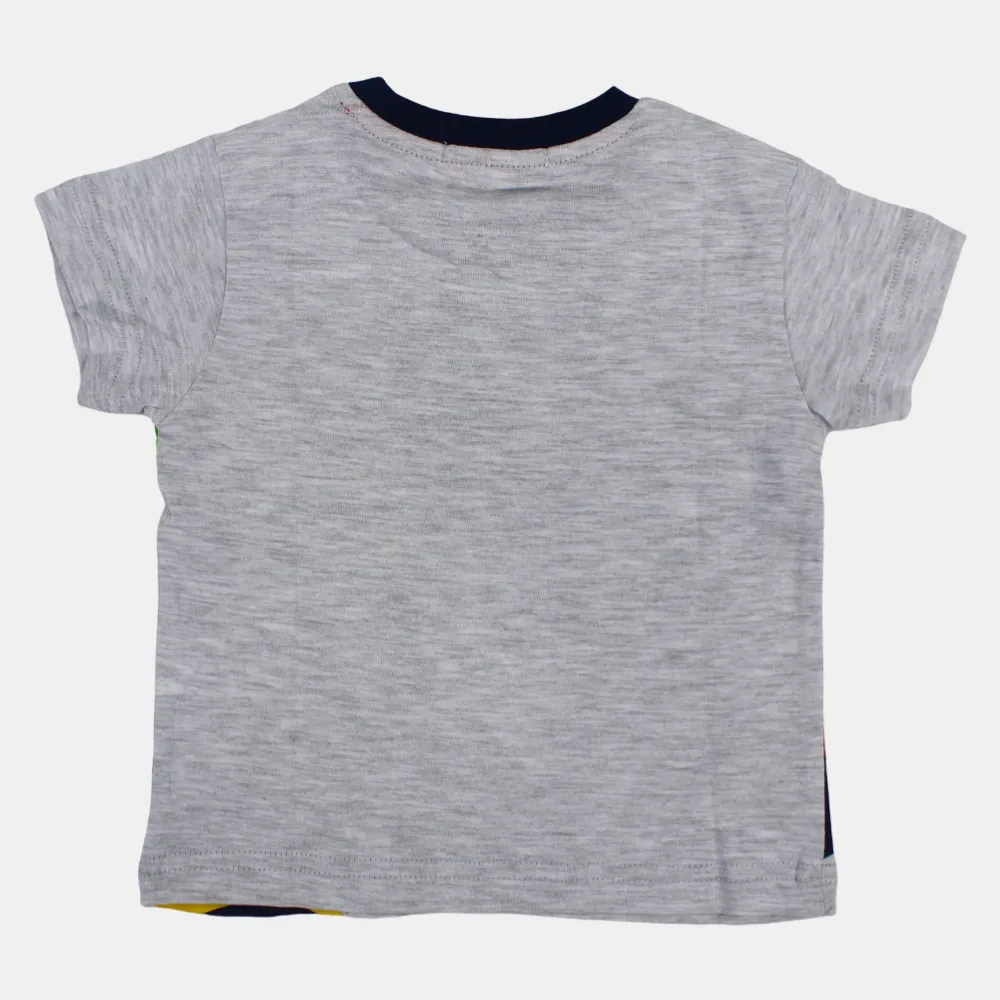 Baby Boys Baumwoll-Kurzarm-T-Shirt mit lustigem Design