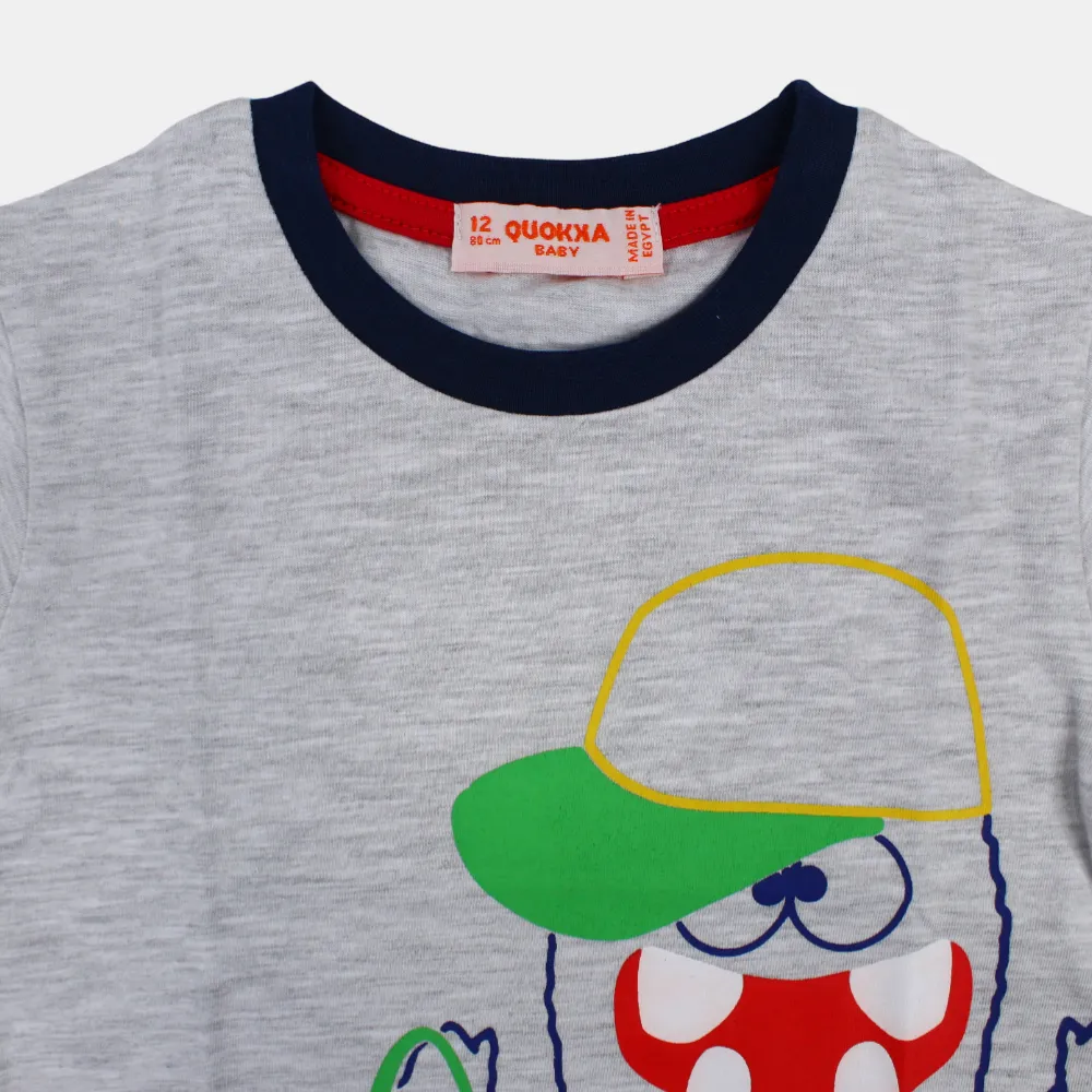 Baby Boys Baumwoll-Kurzarm-T-Shirt mit lustigem Design