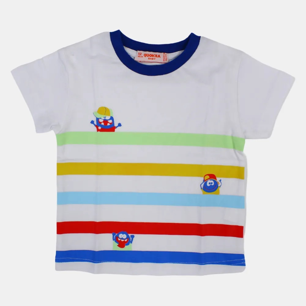 Baby Boys Baumwoll-Kurzarm-T-Shirt mit lustigem Design