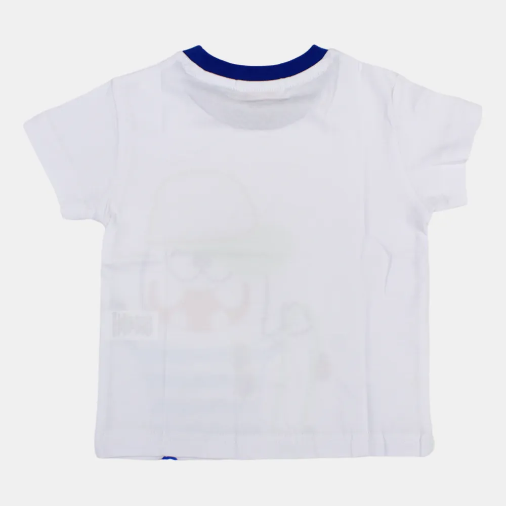 Baby Boys Baumwoll-Kurzarm-T-Shirt mit lustigem Design
