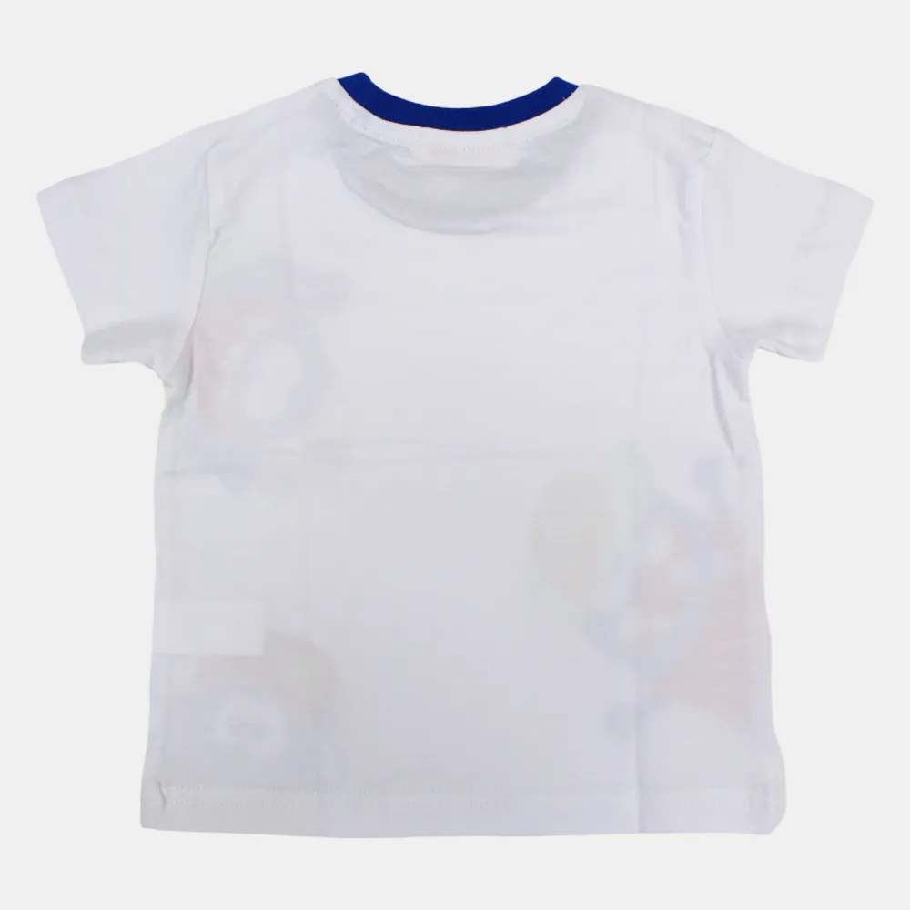Baby Boys Baumwoll-Kurzarm-T-Shirt mit lustigem Design