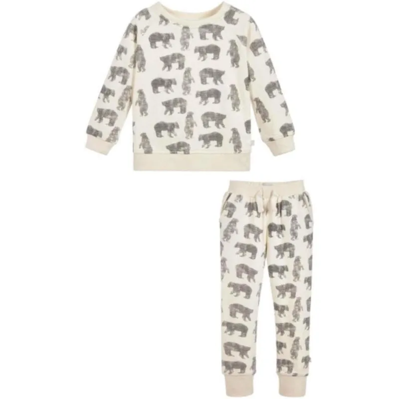 Baby Boys Creme Eisbär Sweat Top und Hose