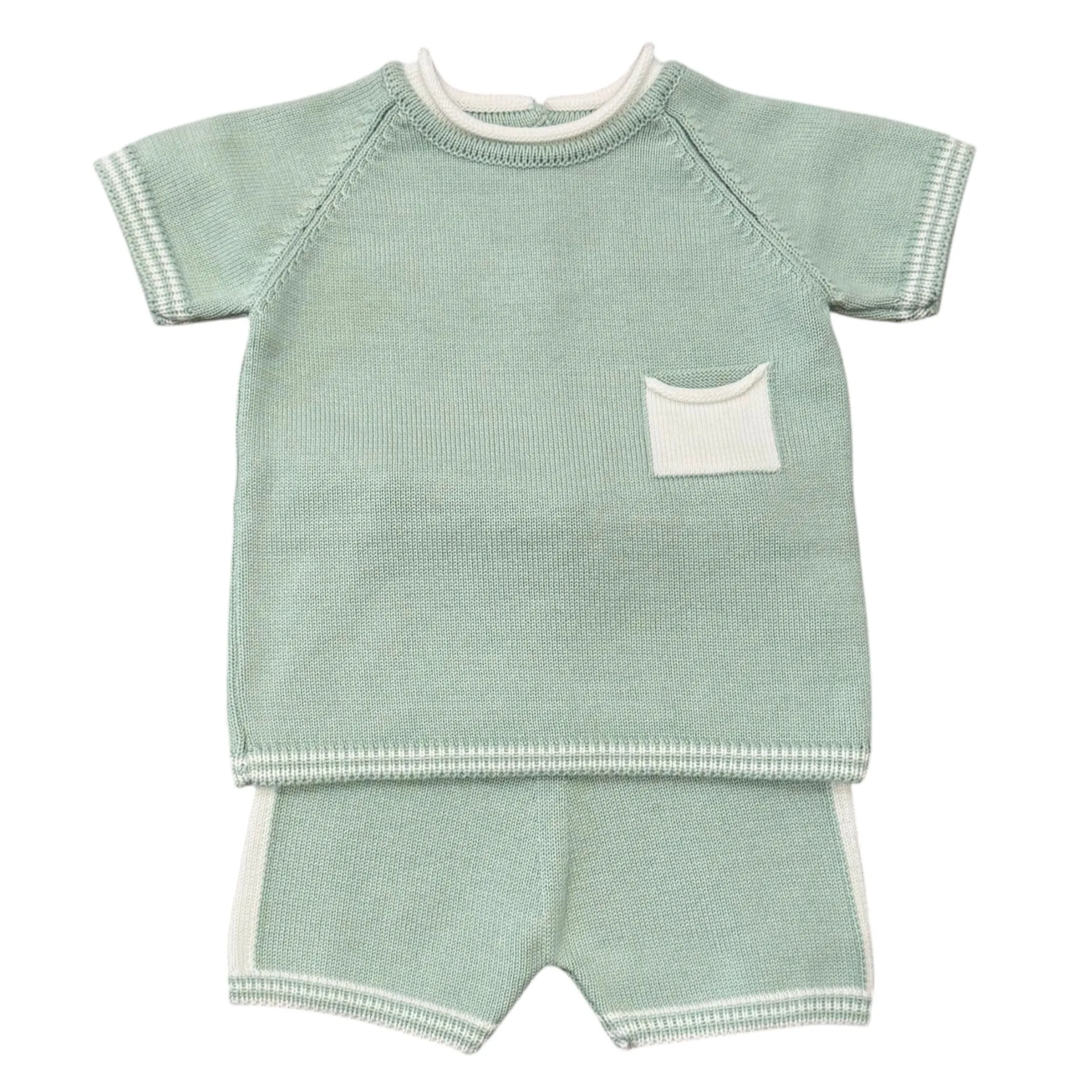 Grünes Kurzarm-Set für Babyjungen