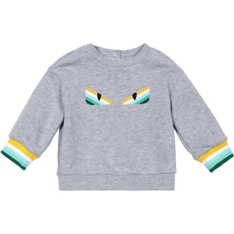 Sweatshirt für Jungen mit grauen Augen